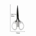 Forbici in acciaio inox medie con manici trasparenti, lunghezza 14 cm, variante - Taglia M