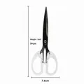 Large 19cm office scissors with transparent handles and durable stainless steel blades - L
