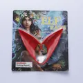Red latex elf ears for Halloween cosplay costumes and fantasy elven makeup accessories - Blister Card (12CM) / 12cm / Red
