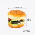 Realistic PU simulation burger model for photography props and food display decoration - 8.5cm Small Cucumber Burger (QHR-05987)