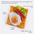 Realistic PU foam simulation toast model with fried egg and bacon food prop - Bacon Fried Egg Toast Style (QHR-05987) / 11.5x11.5x3cm