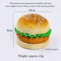 Realistic PU foam simulation hamburger model with magnet, 10x8cm size, weight 65g - 10cm Large Sesame Burger With Magnet (QHR-05987) / 10x10x8cm