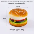 Realistic PU simulation hamburger model for photography props and food display. - 8.5cm Small Cucumber Ham Burger (QHR-05987) / Diameter 8.5cm