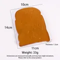 Realistic brown PU artificial toast model for food photography display - Dark Coffee Toast Bread (QHR-05987)
