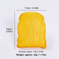 Realistic PU simulation toast bread slice model 14x11x1.5cm for photography props - Dark Color Toast Bread (QHR-05987)