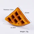 Realistic PU foam triangle bread waffle model fake food prop for photography display - Triangle Waffle Bread (QHR-05987)