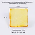 Realistic PU foam toast slice model, 11cm square bread photography and display prop - Square Toast Bread (QHR-05987)