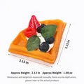 Realistic PU artificial waffle food model with berries for photography prop - Triangle Waffle Strawberry Blueberry (QHR-05987)