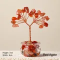 Miniatur Baum des Lebens aus echtem rotem Karneol Kristall für Tischdekorationen - Roter Achat