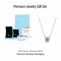 1 carat moissanite necklace in S925 silver with Tiffany blue gift box and GRA cert - Lighted Gift Box Set (With Dual Certificates) / 1 Carat / 6.5mm