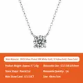 Premium S925 silver moissanite pendant necklace featuring a brilliant four-prong set round stone - Pendant Necklace Only (Without Gift Box) / 1 Carat / 6.5mm