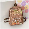 Niedlicher Kinderrucksack mit süßem Capybara-Aufdruck in Braun für Kindergarten - Braun / Einheitsgröße
