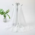 Elegant white chiffon long scarf for women with lightweight texture - Solid White Style (114#) / 50-150cm / White