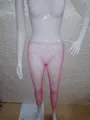 Detailansicht der rosa Netzleggings mit glitzernden Strasssteinen und Ausschnittdesign - Einheitsgröße / Unterteile / Rosa