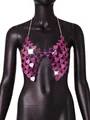 Sexy rosa Acryl-Herz-Pailletten-Körperkette-Top für Festivals und sommerliche Partys - Einheitsgröße / Oberteile / Fuchsia