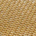 Detailed view of luxury gold mesh material with sparkling clear rhinestones for dress. - S / Top And Bottom / Gold