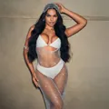 High-quality sexy sparkling rhinestone mesh bikini cover-up dress for beach vacation party - XS / Top And Bottom / White