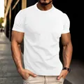 Vista detallada de camiseta blanca de seersucker para hombre con textura y ajuste ideal - S / Blanco
