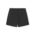 Front view of men's black quick-dry woven sports shorts for running and fitness - M / Bottoms / Black