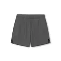 Front view of men's quick-dry woven athletic shorts in charcoal grey for running - M / Bottoms / Space Gray
