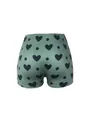Vue arrière du short de yoga vert sauge avec motifs de cœurs noirs et pois - S / Bas / Vert sauge avec cœurs noirs et pois (18)
