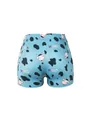 Short de yoga moulant à taille haute avec imprimé de vache de dessin animé bleu - S / Bas / Imprimé vache bleu clair avec lettres