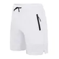 Weiße Herren Sport-Shorts mit Reißverschlusstasche, schnelltrocknend für Lauftraining - M / Unterteile / Weiß