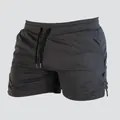 Premium atmungsaktive Herren Schnelltrocknende Laufshorts mit praktischem Kordelzug - M / Unterteile / Dunkelgrau