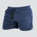 Professionelle, schnelltrocknende Herren-Sport-Laufshorts in Dunkelblau mit Kordelzug - M / Unterteile / Marineblau