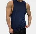 Navyblaues Fitness-Tanktop für Herren für Muskeltraining, Bodybuilding und Sport. - Marineblau