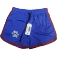 Pantalones cortos deportivos de malla transpirable para hombre en azul con borde burdeos - Azul cielo con borde rojo