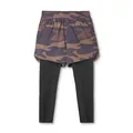 Pantalon de sport 2-en-1 pour homme avec short camouflage et leggings noirs de sport - M / Camouflage Marron