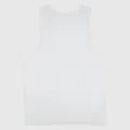 Einfarbiges weißes Baumwoll-Muskel-Tanktop für Herren für Fitness und Krafttraining - M / Oberteile / Weiß