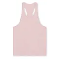 Soft pink cotton gym tank top for men featuring a breathable racerback and side split - S / Tops / Lotus root pink