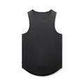 Close-up detail of black breathable mesh quick-dry muscle sports tank top for gym and basketball. - S (EU Size) / Tops / Black