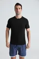 T-shirt de sport noir pour homme, coton, col rond pour le fitness et l'entraînement. - 3XL / Hauts / Noir
