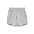 Front view of men's quick-dry gray athletic shorts with elastic waist and pockets - S / Bottoms / Light Gray
