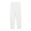 White men's loose cotton sweatpants with elastic cuffs and drawstring - S / Bottoms / White