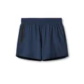 Vista frontal del pantalón corto deportivo azul marino de secado rápido con bolsillo de cremallera - Azul Marino