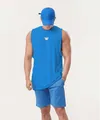 Lockeres, hellblaues Herren-Sport-Fitness-Tanktop für Fitnesstraining und Laufen - S / Oberteile / Blau (Weißes Etikett)