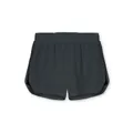 Dark grey men's athletic training shorts featuring breathable mesh and flexible side slits - Dark Gray