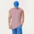 Übergroßes malvenfarbenes Herren-Fitness-Tanktop für Laufen, Basketball und Training - S / Oberteile / Altrosa (Uni)