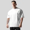 Men's oversized athletic white short sleeve T-shirt for gym and fitness training - M / Tops / White (Solid Color)