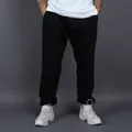 Men's heavy 400G fleece-lined black sweatpants, loose fit winter joggers for casual wear - S / Bottoms / Black