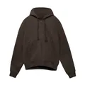 Men's classic brown zip-up hoodie featuring a drawstring hood and front pockets - Brown