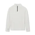 Front view detail of men's quick-dry half-zip sports compression long sleeve top in grey - XS / Tops / White