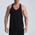 Men's breathable black athletic tank top for intensive fitness training and gym workouts - S / Tops / Black