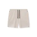 Short de sport en mesh beige avec cordon noir et poches latérales zippées pratiques - Kaki