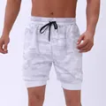Pantalones cortos deportivos 2 en 1 para hombre con elegante diseño de camuflaje blanco - S / Bottoms / Camuflaje blanco
