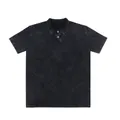 Polo en coton 240G délavé à l'acide pour homme, style décontracté à manches courtes - S / Hauts / Noir
